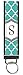 Snaptotes Teal Moroccan Design Monogram Wristlet Keyfob Keychain,Letter S