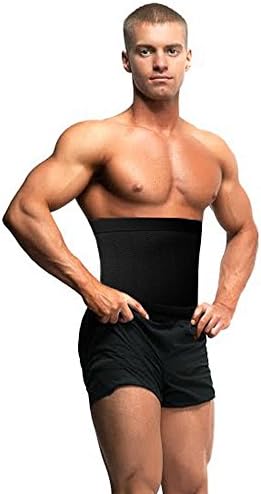 Diet Water Invisible Men's Black Compression Body Shaper Wear, Black