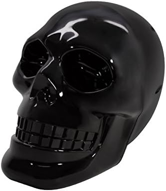 Rechargeable Portable Stereo Skull Speaker, USB speaker, Head Speaker with USB Charging Port and 3.5mm Audio Input jack (Black)