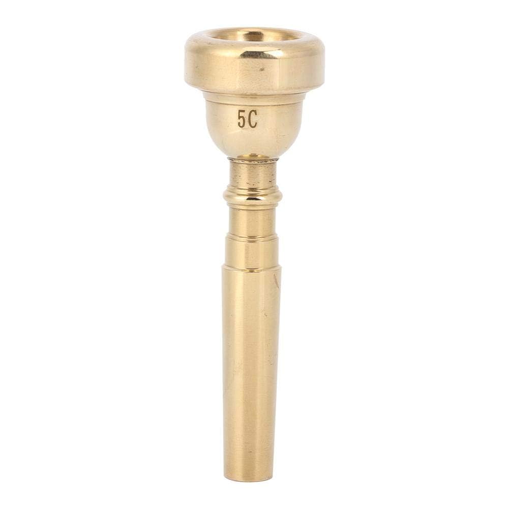 Metal Trumpet Mouthpiece, Gold Bb Tone, Performance Accessory, Musical Instrument Accessories for Musicians, Students, and Performers