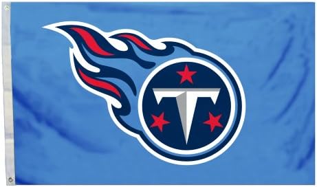 Fremont Die NFL Tennessee Titans 3' x 5' Flag with Grommets, 3 x 5-Foot, Logo