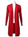 FLORIA Womens Casual Longline Open Front Drape Soft Knit Shawl Cardigan Sweater