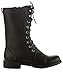 ROF Women's Lug Heel Ankle to Mid Calf Booties Zipper Closure Combat Military Motorcycle Boots