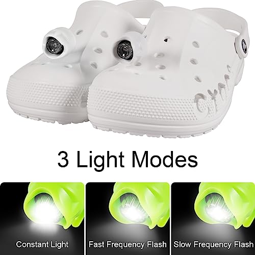 Headlights for Croc 2pcs, Croc Lights Flashlight Attachment for Camping Essentials, Light Up Croc Charm Access