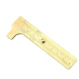 Mini Solid Brass Sliding Gauge Vernier Caliper 80mm 3.15Inch Pocket Ruler-Double Scale