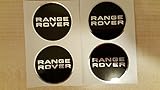 EdwardSmithCars 4 x 55mm Diameter Range Rover Wheel Center Cap Sticker Emblem Self Adhesive for Flat Surfaces