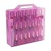 Zoostliss Transparent Pink Universal Clear Nail Polish Organizer Holder -Store 48 Bottles Adjustable Dividers