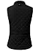 NE PEOPLE Womens Lightweight Quilted Zip Vest-BLACK-2XL