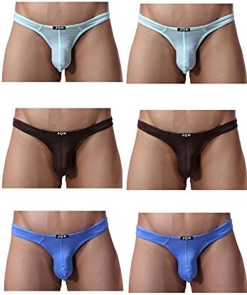 DOOXIUNDI Men's Underwear Ultrathin Ice Silk Small Thong Briefs Single Or Pack