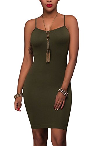 Alvaq Women s Sexy Sleeveless Bodycon Club Dresses Night Party Mini Dress