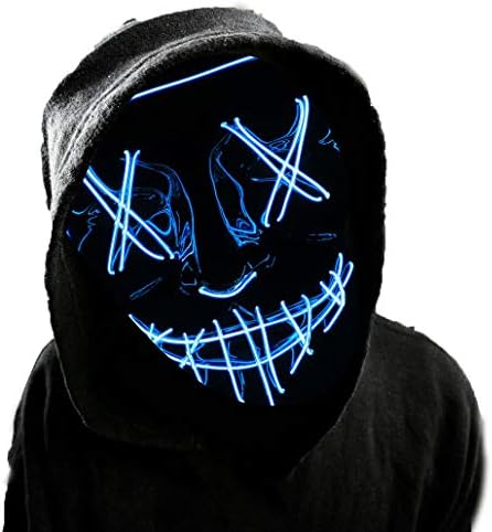 Halloween Mask LED Light Up Scary Mask for Festival