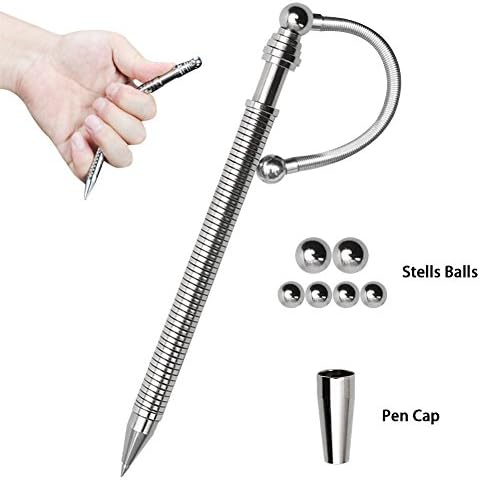 RMYU DIY Free Combination Novelty Toy Metal Fidget Pen with 6 Magnetic Balls for Office, School Use - The Stress Relief Pen for Adults and Children