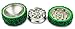Formax420 Leaf Design Resin Tobacco Grinder 2 Inch 3 Parts Green and Silver Send Random
