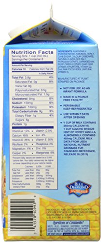 Almond Breeze Hint of Honey, Vanilla, Almondmilk , 64, fl oz