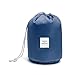Huluwa Toiletry Bag, Multifunctional Bucket Cosmetic Bag, Waterproof Travel Makeup Pouch, Large Capacity Toiletry Organizer Storage Drawstring Bag, Dark Blue