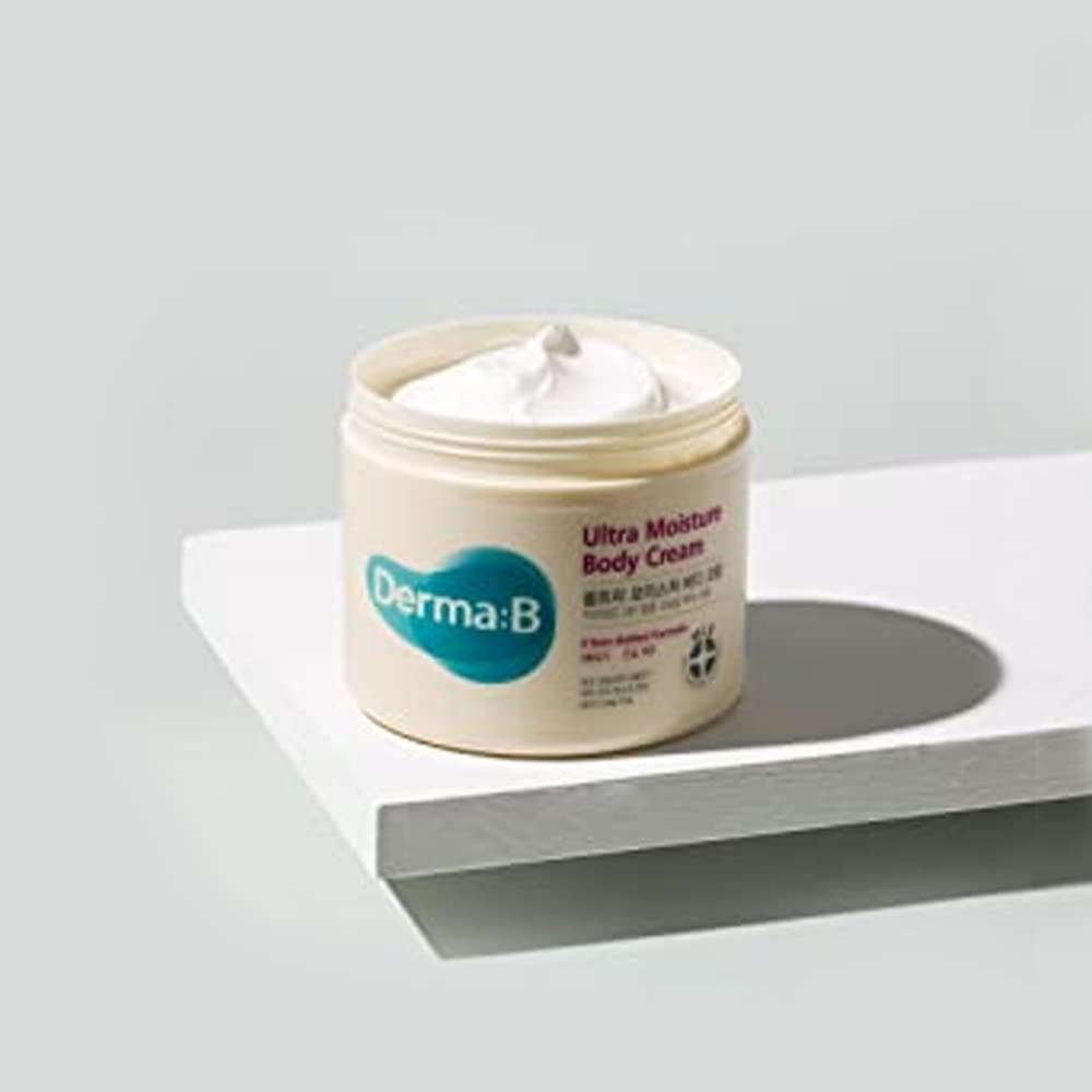 Derma B | Ultra Moisture Body Cream | Moisturizer for Dry Skin | Body Skin Care | Body Balm for Sensitive Skin | Olive Oil and Allantoin | 48 Hour Lasting Skin Moisturization | 14.54 fl oz (430ml)