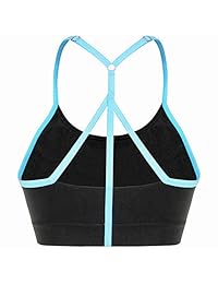 AKAMC sostén deportivo acolchado extraíble para mujer, soporte mediano, sostén de yoga, 1 paquete o 5 unidades