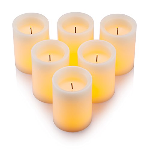 Enpornk Flameless Flickering LED Candles 3" X 4" with 10Key Remote
