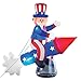 ghi Collections Etc Inflatable Patriotic Uncle Sam on Rocket Firework - Fourth of July Outdoor Décor for Yard or Porch