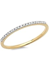 Amazon.com: 14k Rose Gold Diamond Stackable Band, Size 8: Wedding Bands: Jewelry