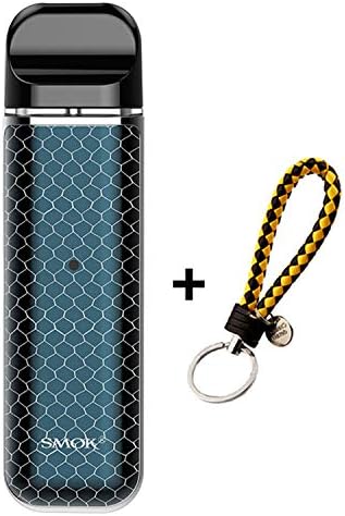 SMOK NOVO AIO All-in-one kit 2ml 450mAh Battery/top Fill/Built-in Vaporizer Includes BTKSY Key fob - No Nicotine - no Smoke Oil (Prism Chrome and Royal Blue Cobra)