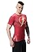 Red Plume Men's Compression T-Shirt,Sports Jogging Fitness Red Flash Man Shirt