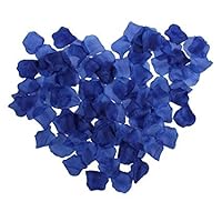 CJESLNA 1000pcs Royal Blue Artificial Silk Rose Flower Petals Wedding Bridal Party Decoration Table Scaters Confetti