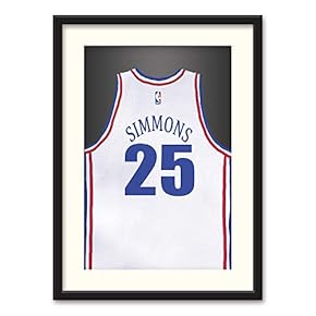 Athletes Jersey Theme Black Framed for Bedroom Livingroom