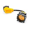 Camco-55532-PowerGrip-18-90-Degree-30-AMP-Female30-AMP-Male-Locking-Adapter