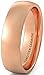 6mm Rose Gold Polished Tungsten Ring Dome Comfort Fit