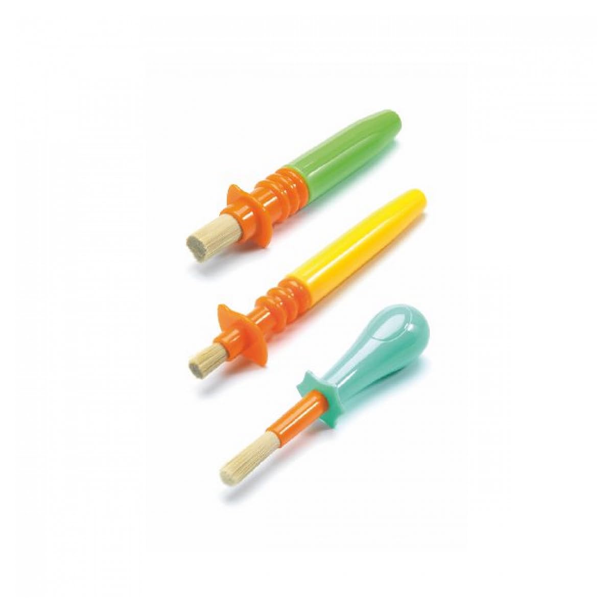 DJECO Kids Colors 3 Brushes (39007), Multicoloured (1)