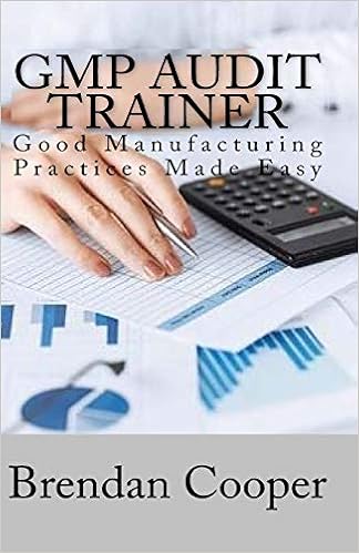 Gmp Audit Trainer Good Manufacturing Practices Made Easy Cooper Mr Brendan 9781548711931 Amazon Com Books