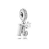 Pandora 16 Years of Love Silver Dangle Charm 797261CZ