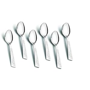 Neelam Stainless Steel Balanced Glitter 6 pcs Tea Spoon Set