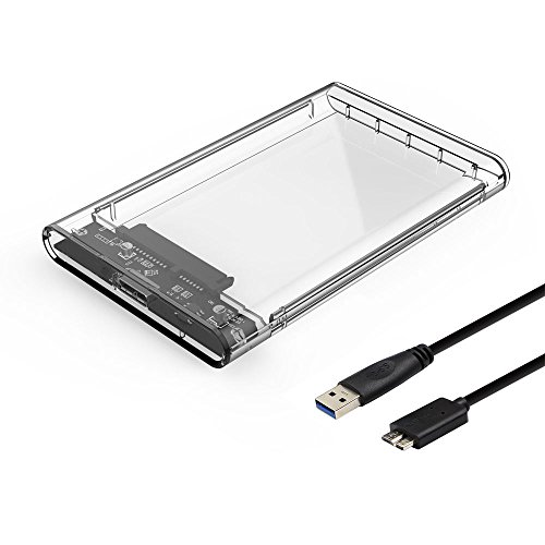 YSSHUI 2.5 External Hard Drive Disk Case SSD / HDD Caddy USB 3.0 Portable Solid State Hard Disk Enclosure Max 2TB Case Tool Free 5 Gbps Support UASP - Transparent - Thumbnail 6