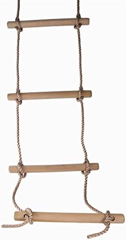 Kids Play Outdoor Indoor Floor Wood Rope Ladder Toys Playground Games For Children Climbing Swing Wooden PE Rope Ladder - Swing Set Accessories