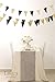 Ling's moment 10 Feet Double Sided Glitter Pennant Bunting Banner Garden Triangle Flags for Wedding Graduation Birthday Party Decor Supplies, Upgrade Glitter Version, Gold+Black 15 Flags, Pack of 1