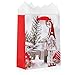 12 Pack Christmas Gift Bags - Includes White Tissue Paper - Premium Quality for Gift Wrap (Christmas Gnomes 12 Pack)