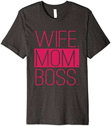 Mens Wife Mom Boss Powerful Strong Women T-Shirt 3XL Dark Heather