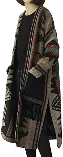 [ニューネ］コーディガン オルテガ 柄 エスニック ロング カーディガン レディース S~L