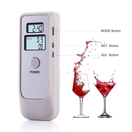 Professional Digital Breathalyzer, FitMaker Portable Breath Alcohol Tester with LCD Screen for Home Use - Thumbnail 3