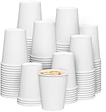 [300 Count - 8 oz.] White Paper 320gsm Hot Coffee