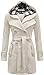 Noroze Women's Check Hood Trench Duffle Coat