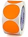 ChromaLabel 2 Inch Round Color Coded Stickers, Permanent Colored Circle Sticker for Arts and Crafts, Color Coding Label Sticky Dots - 500 Colored Stickers per Roll, Orange Label Sticker