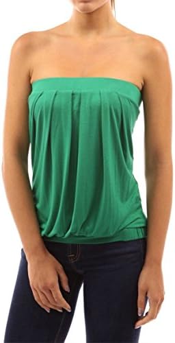 WaterLink Women's Slim Strapless Pleated Bust Clubwear Party Tube Top
