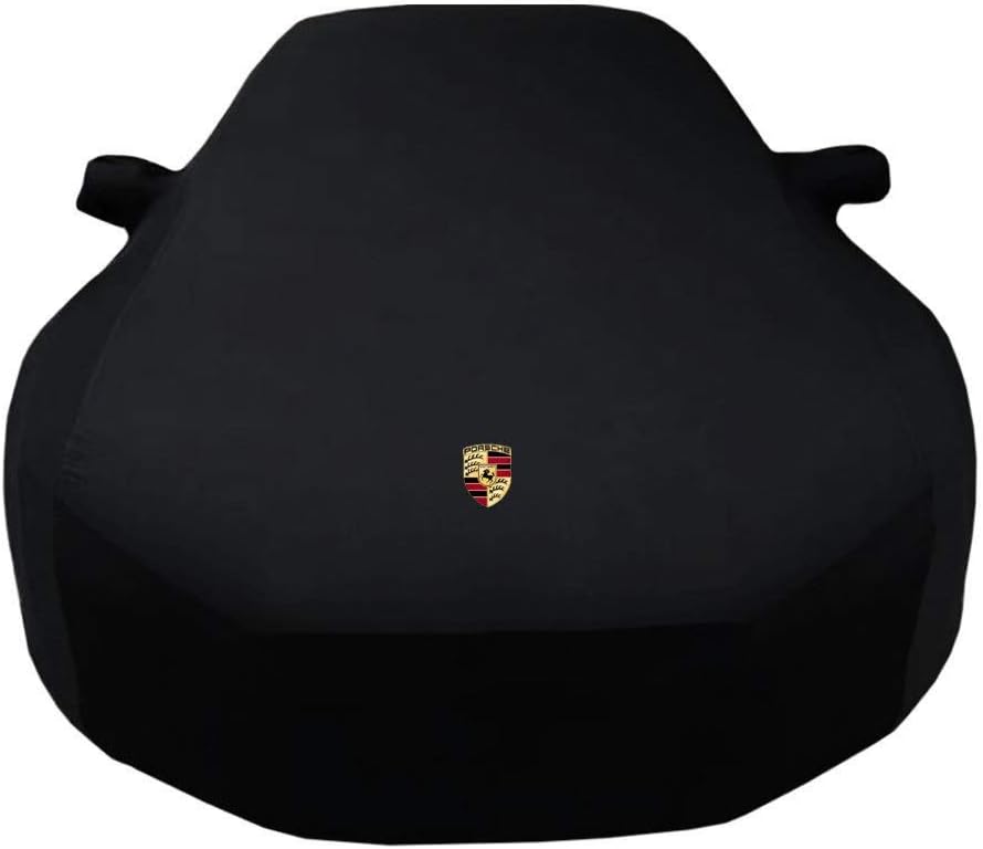 DSWDA Car Cover Applicable Porsche 911 to Car Cover Indoor Exhibition Hall Basement Car Cover Sunscreen Stretch Cloth Car Cover (Color : Black)