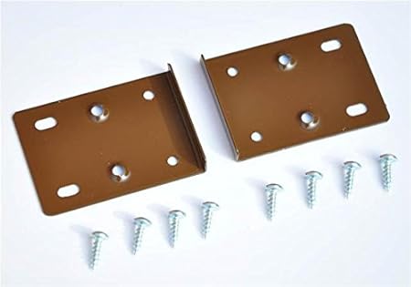 Brown Kitchen Cupboard Door Hinge Repair Kit Includes 2 Plates And