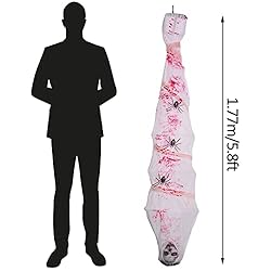 5.8ft Halloween Cocoon Corpse, Scary Foldable Mummy