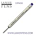 3 Pack - Schmidt P8126 Short Capless Rollerball - Blue Ink