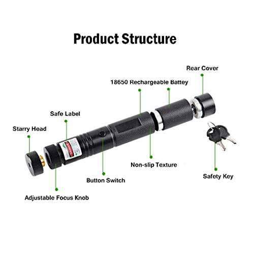 Anddicek Green Lighting Pointer Flashlight, Led Waterproof Handheld Flashlight for Camping Biking Hiking Outdoor - Thumbnail 4